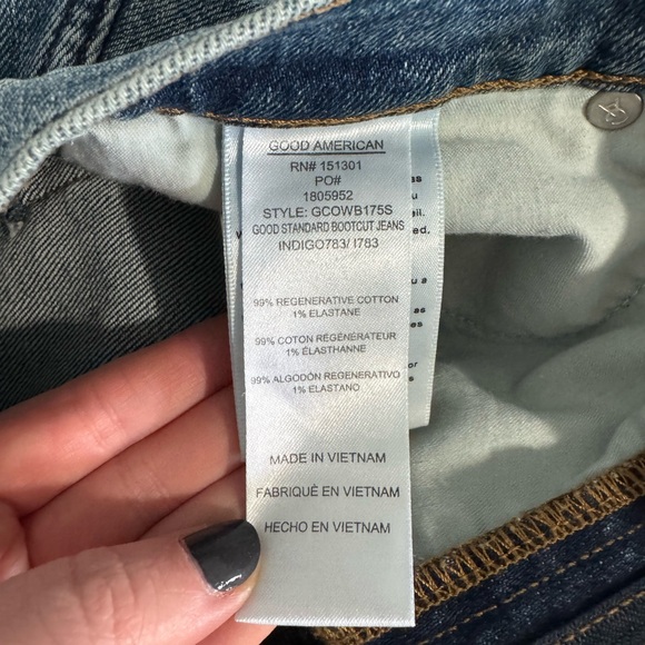 Good American Medium Wash High Rise Bootcut Women's Jeans - Picture 3 of 4